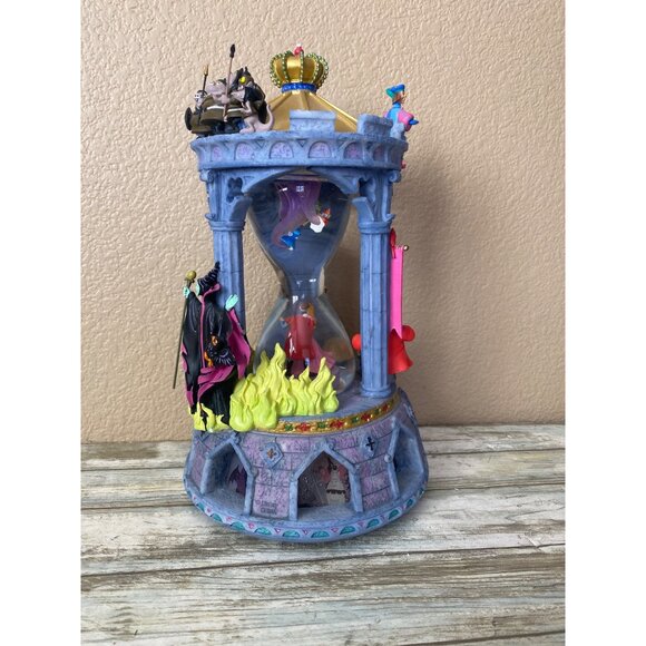 Disney Sleeping Beauty LED Light-UP Hourglass Snowglobe Music Box w/FLAWS - Picture 3 of 17